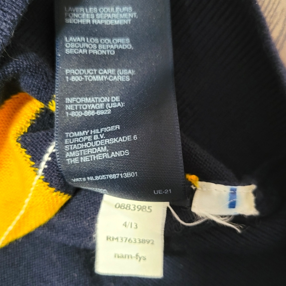 Tommy Hilfiger Argyle V-Neck Long Sleeve Womans Sweater - Picture 7 of 9